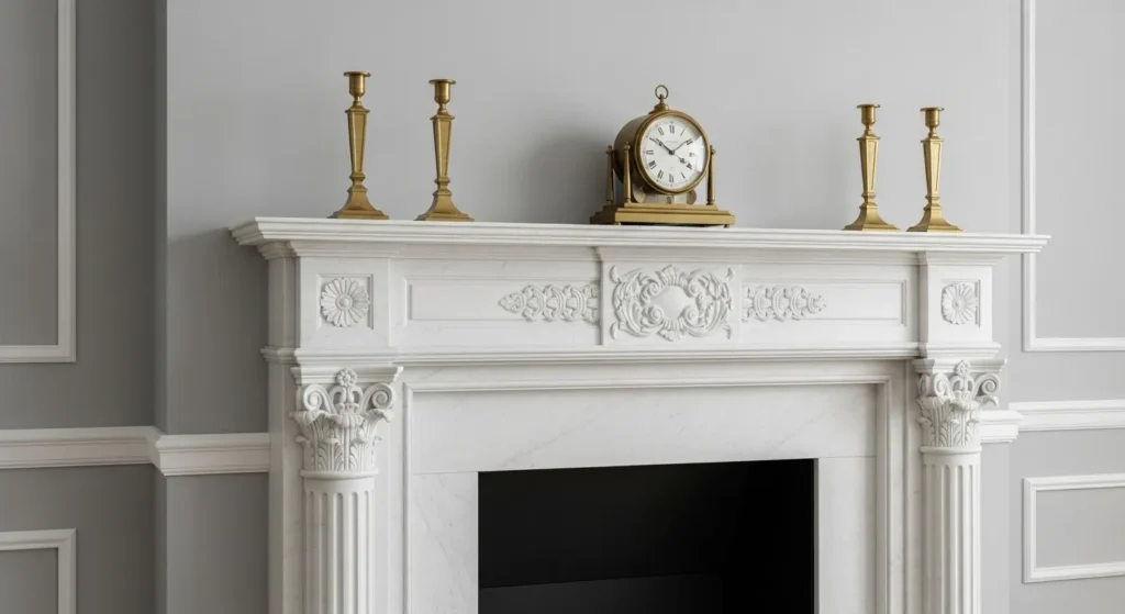 The Marble Fireplace Mantel