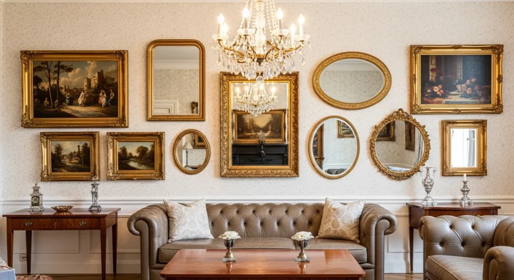 The Vintage Mirror and Art Combo