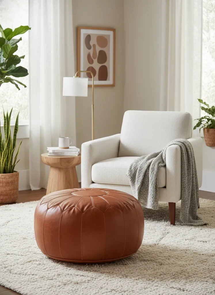 Use a Leather Ottoman