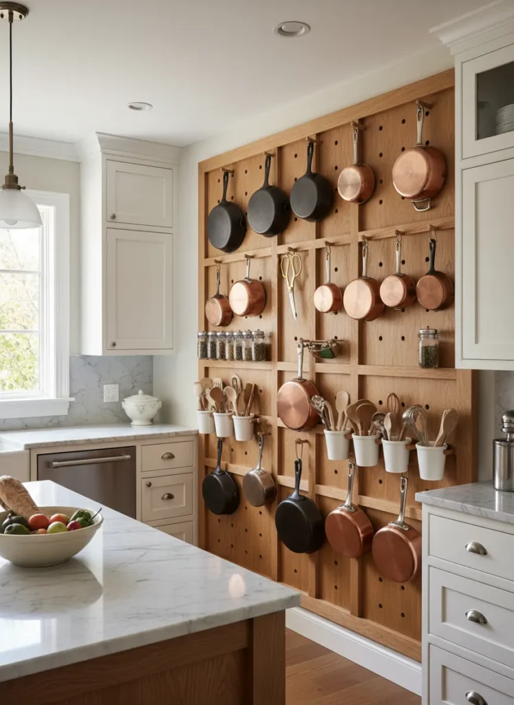 Vertical Pegboard Storage