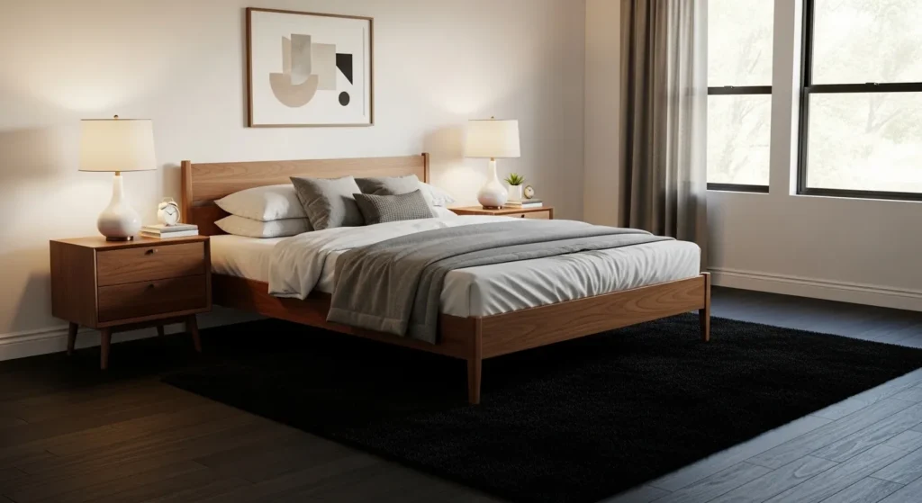 Walnut Furniture on Dark Floors