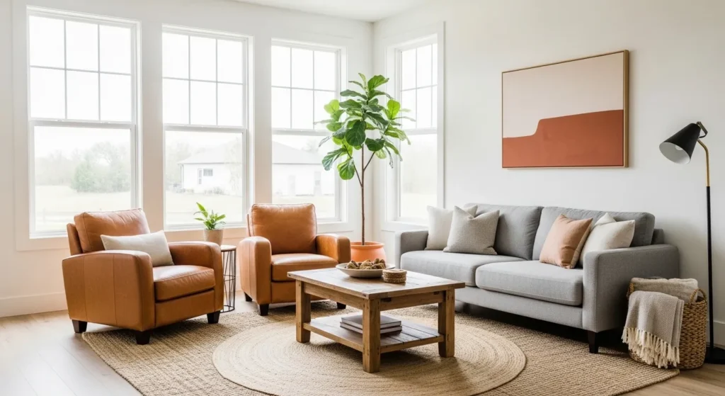 Warm Caramel Leather Seating