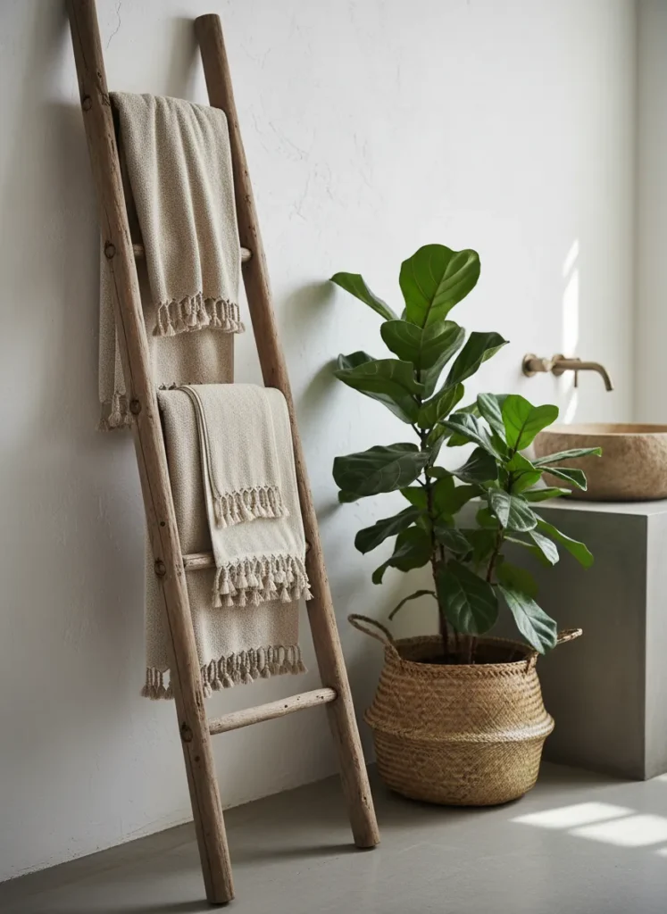 Wooden Ladder Towel Racks