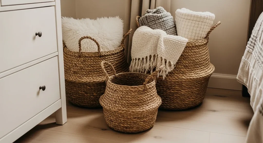 Woven Baskets for Storage and Texture