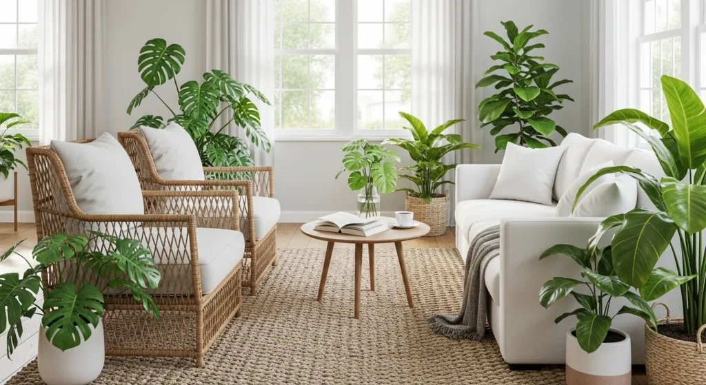 Woven Rattan Accent Chairs