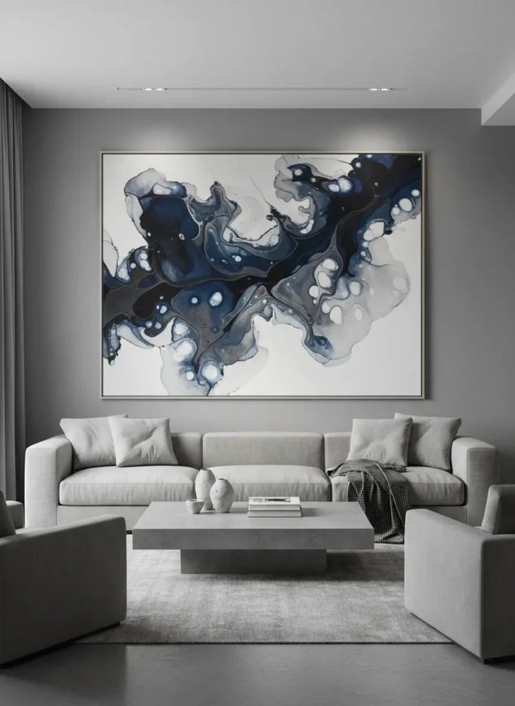 Abstract Art with Blue Tones