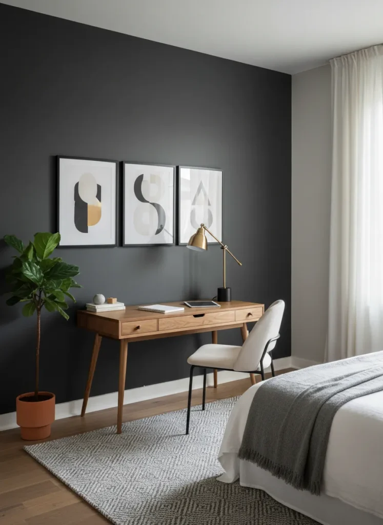 Accent Wall Office Space