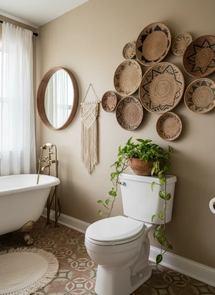 Boho Woven Basket Wall