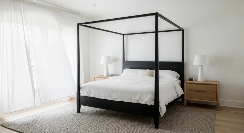 Choose a Statement Black Four Poster Bed