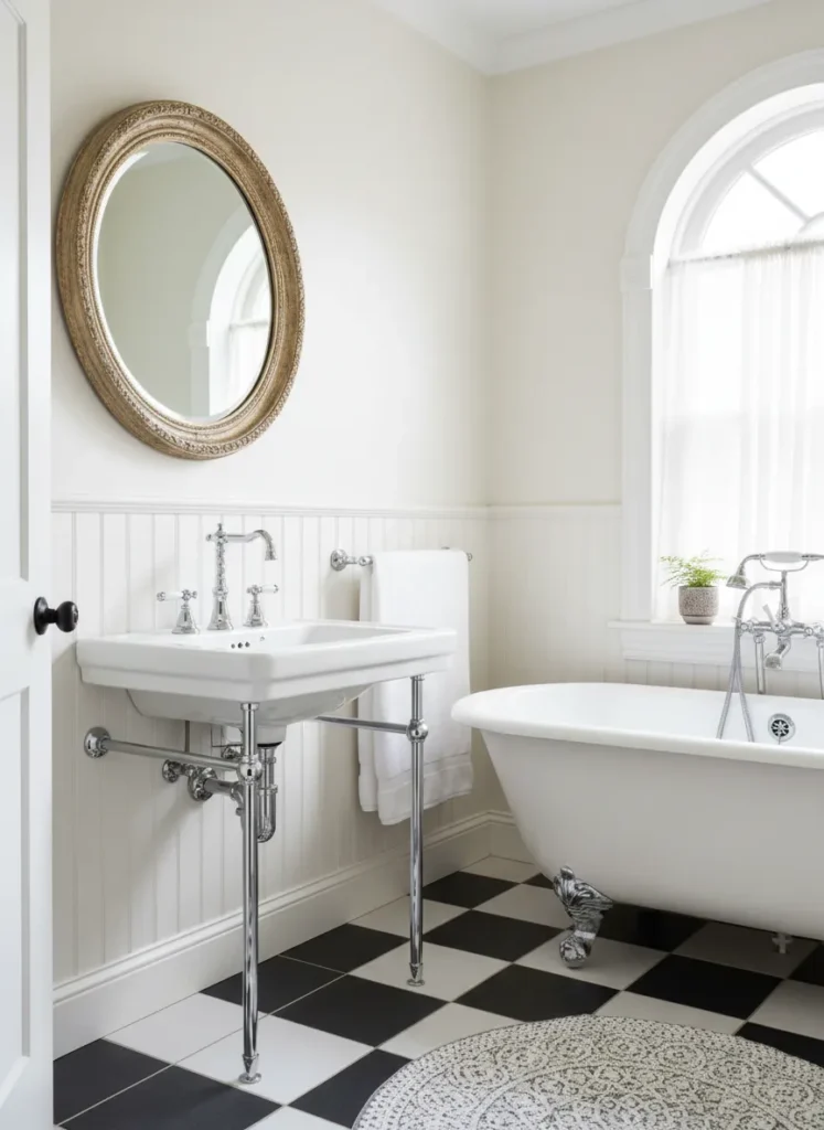 Classic Checkerboard Flooring