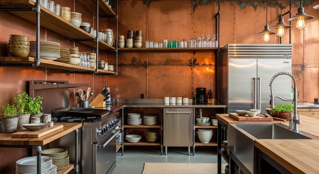 Create a Shimmering Copper Sheet Backsplash