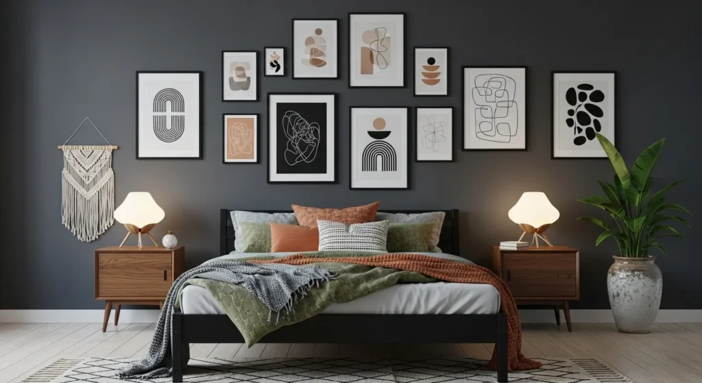 Curate a Dramatic Black Gallery Wall