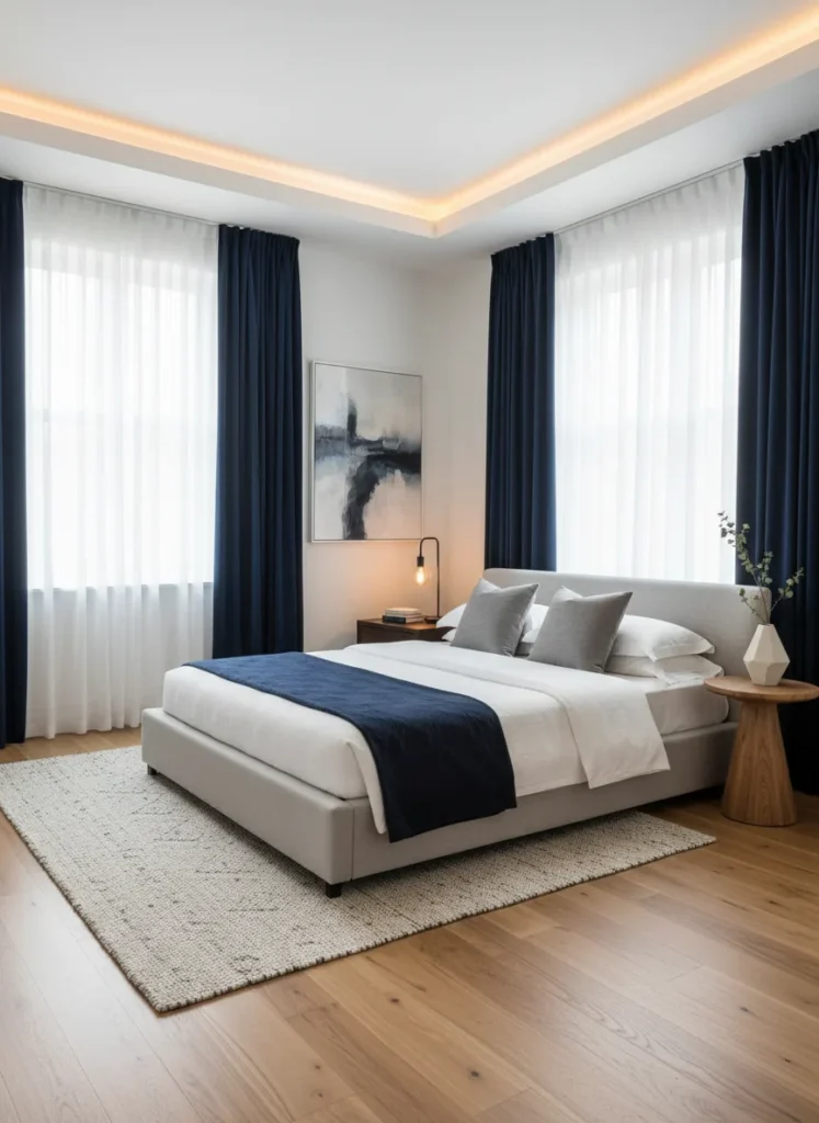 Deep Navy Blue Curtains