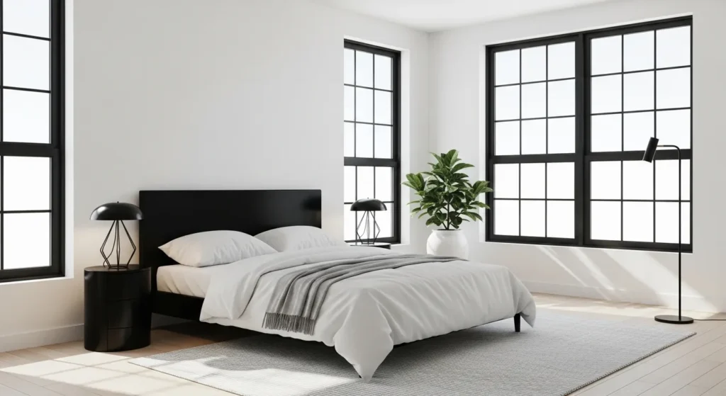 Define the View with Black Window Frames