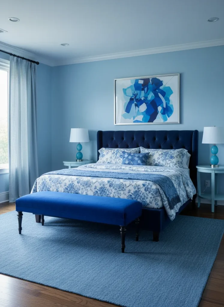 Elegant Monochromatic Blue