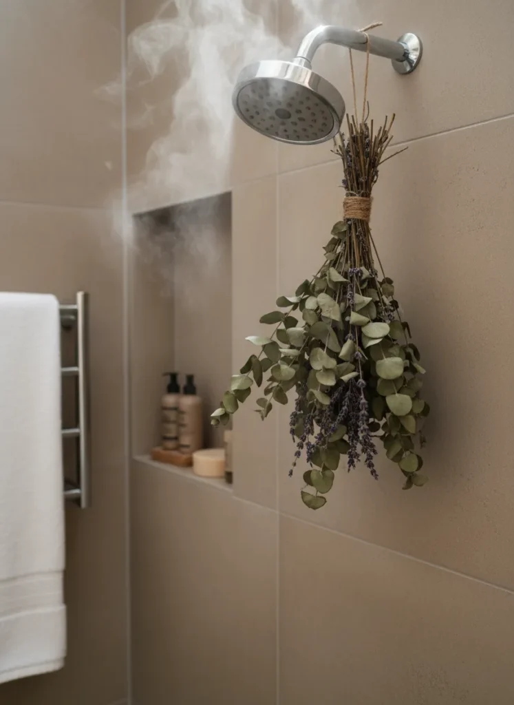 Hang a Dried Eucalyptus Bundle