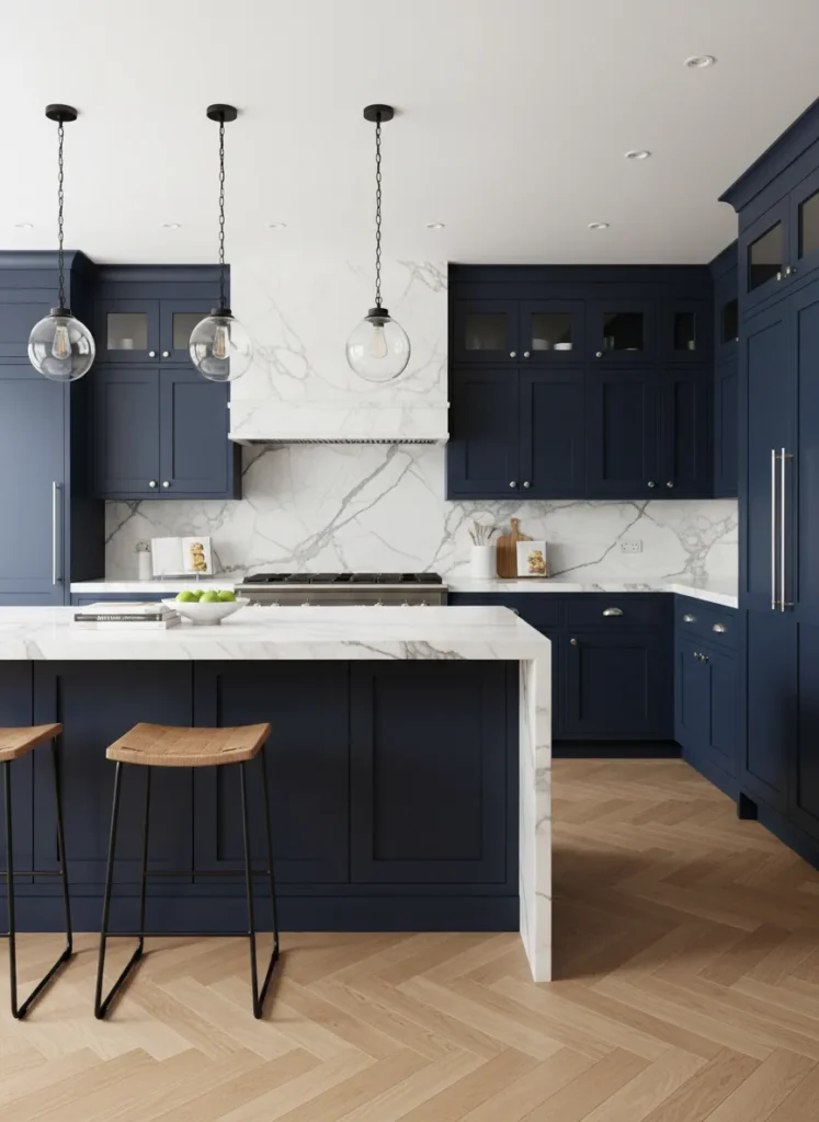 Ink Blue with Pendants