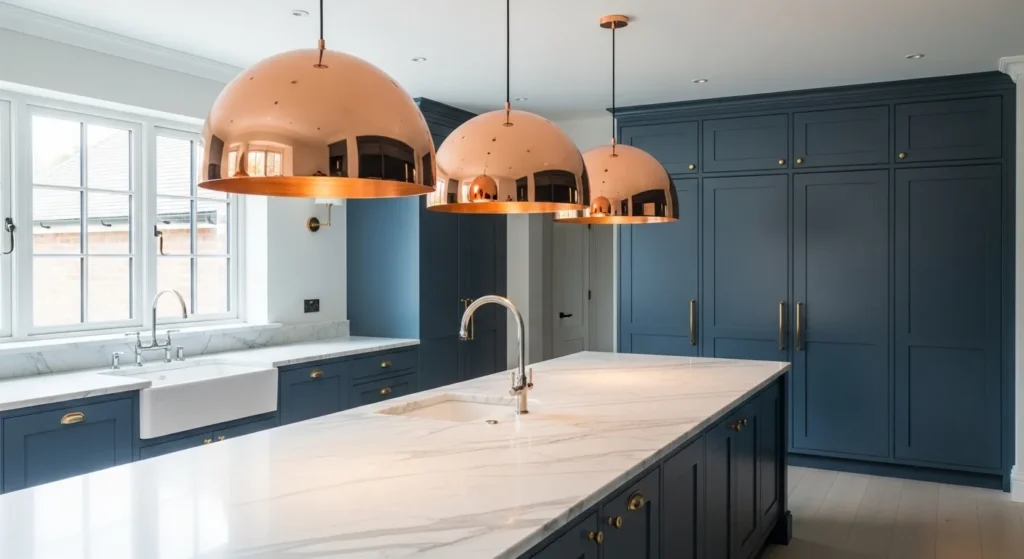 Install Oversized Copper Pendant Lighting