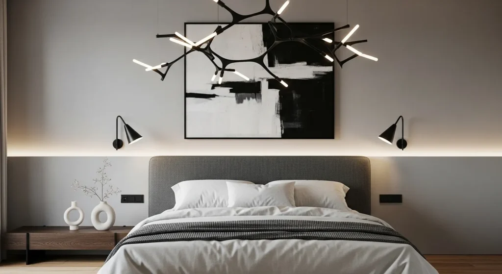 Install Sculptural Black Lighting Fixtures