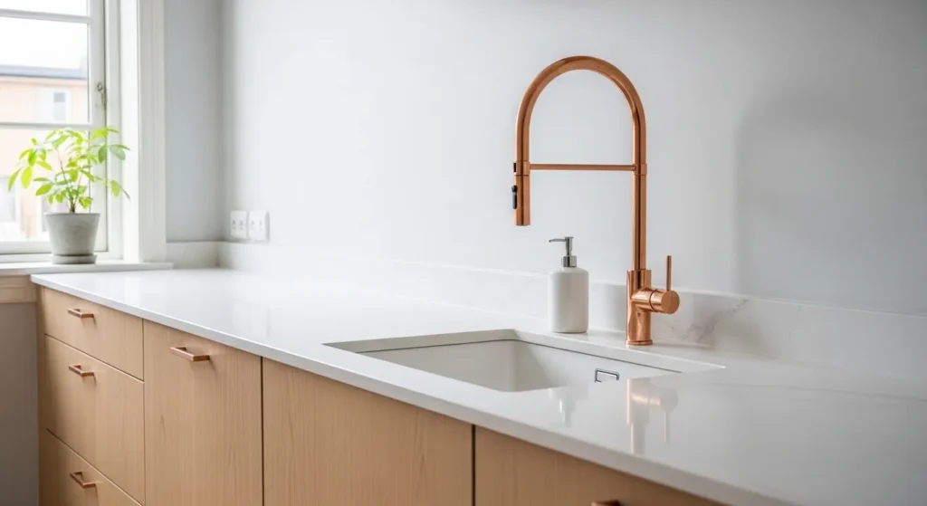 Install a Sleek Copper Faucet Fixture