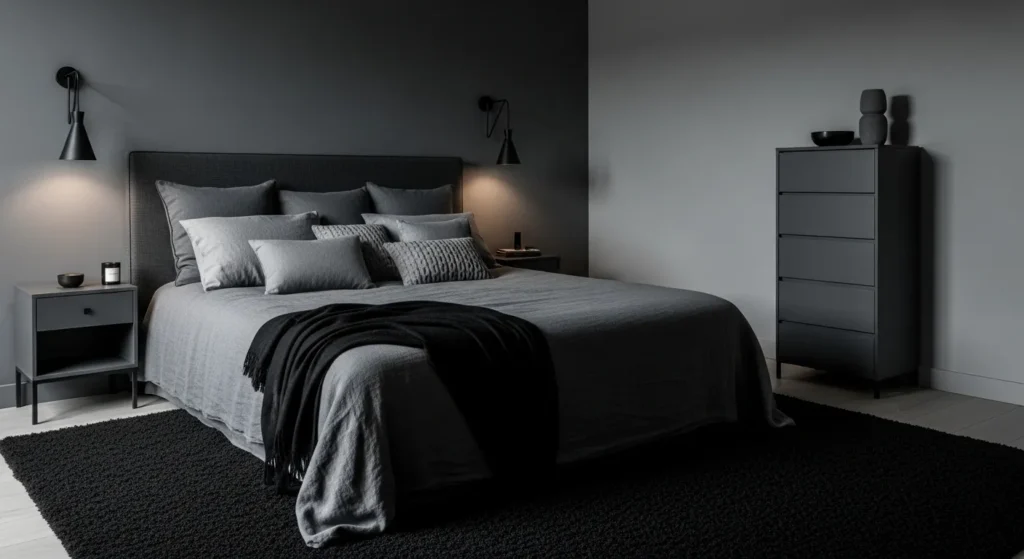 Layer Shades of Charcoal and Black