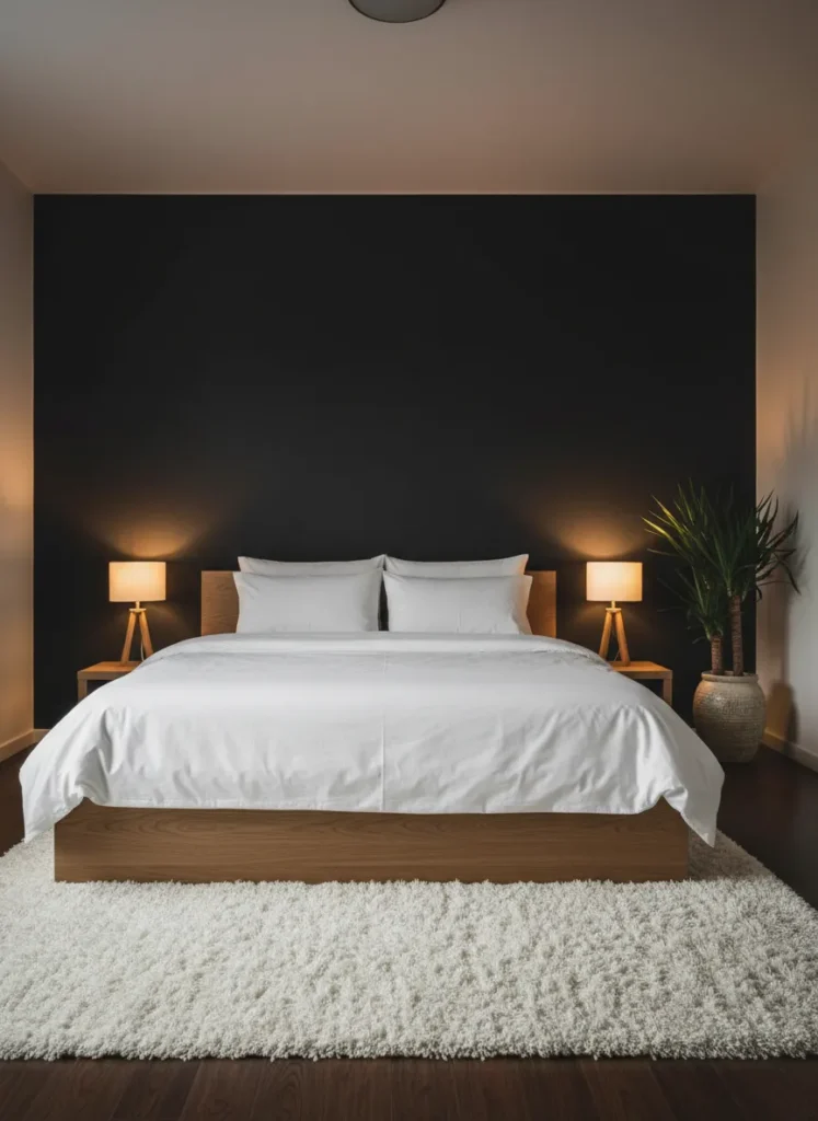 Matte Black Feature Wall
