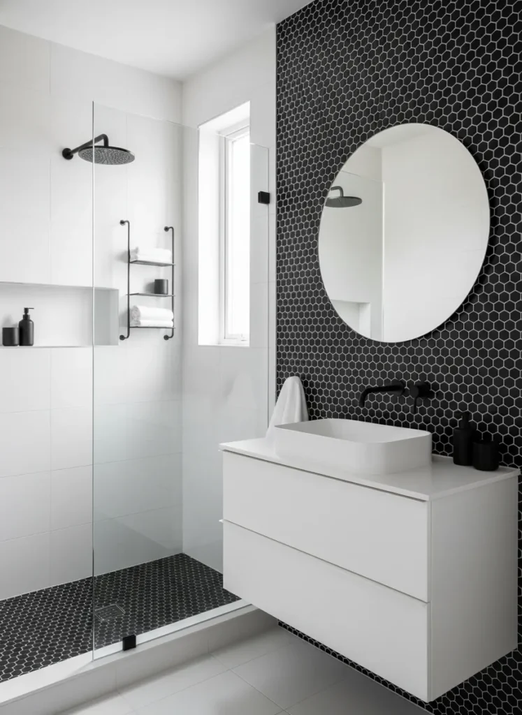 Matte Black Penny Tiles