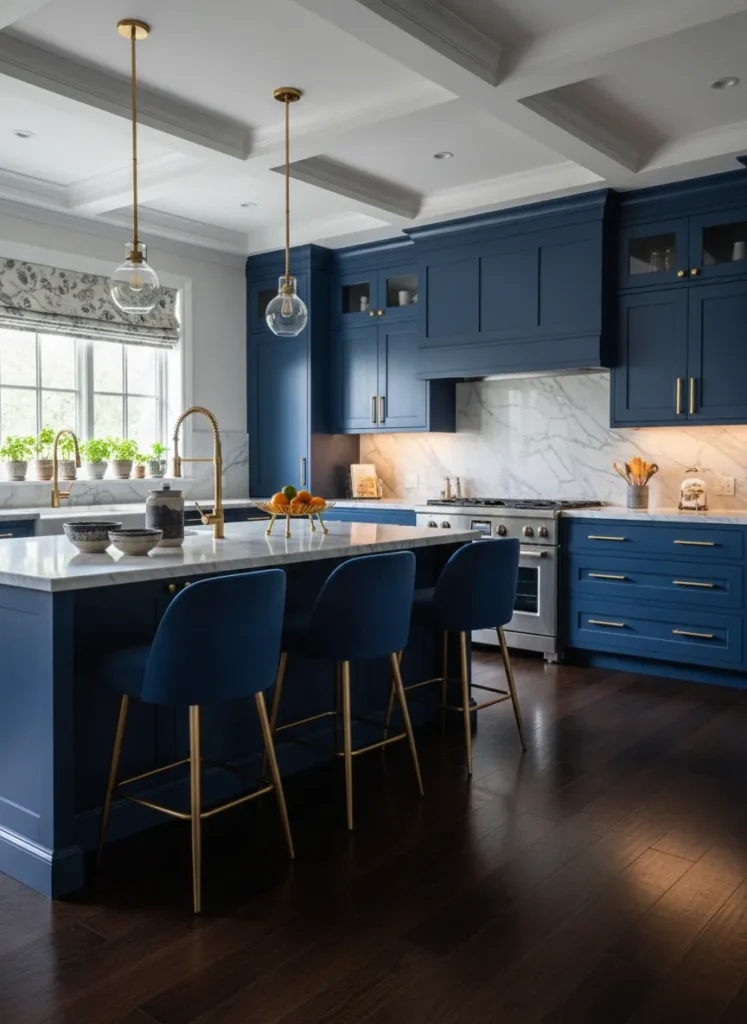 Midnight Blue with Gold