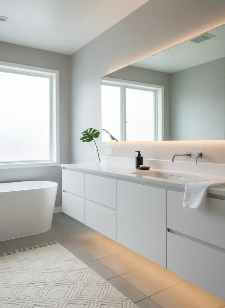 Minimalist White Oak Cabinets