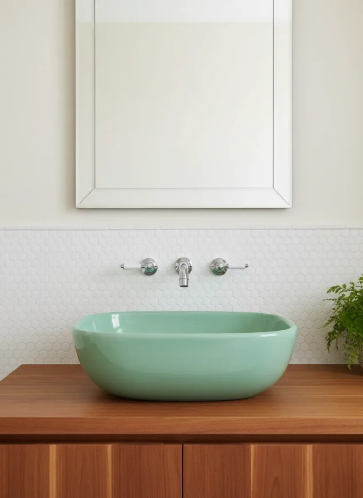 Mint Green Ceramic Sink
