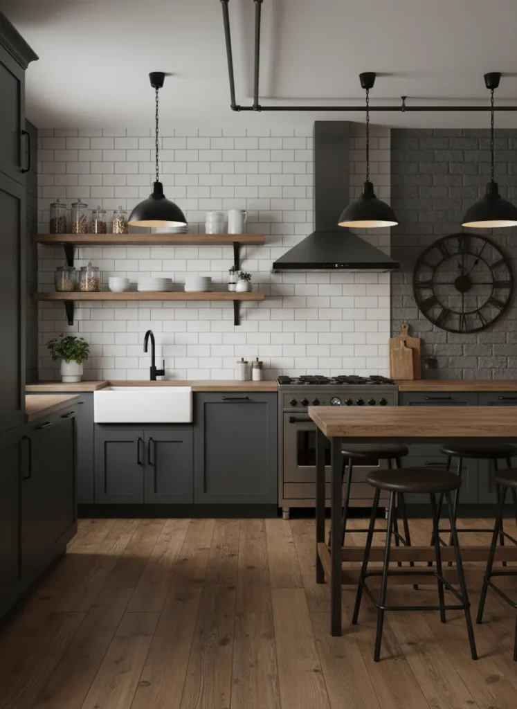 Moody Grey with Subway Tile