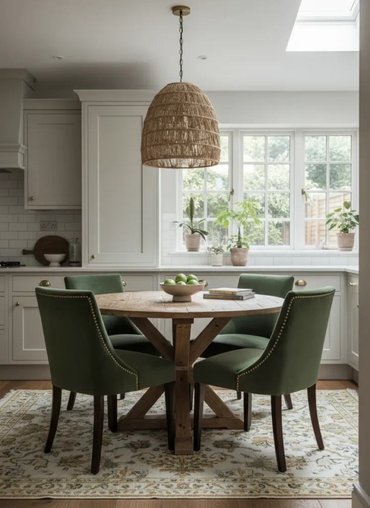 Moss Green Velvet Dining Chairs