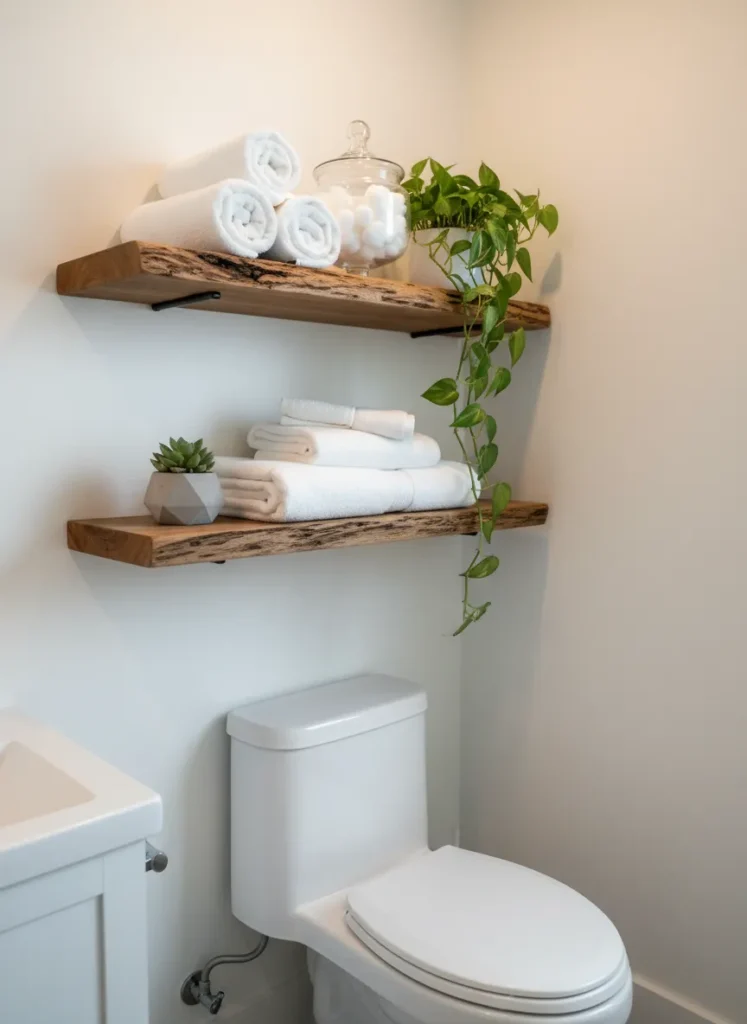Open Wooden Shelving