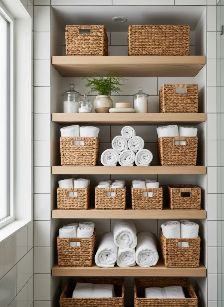 Organize with Woven Baskets