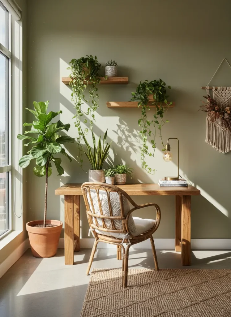Plant Filled Desk Area