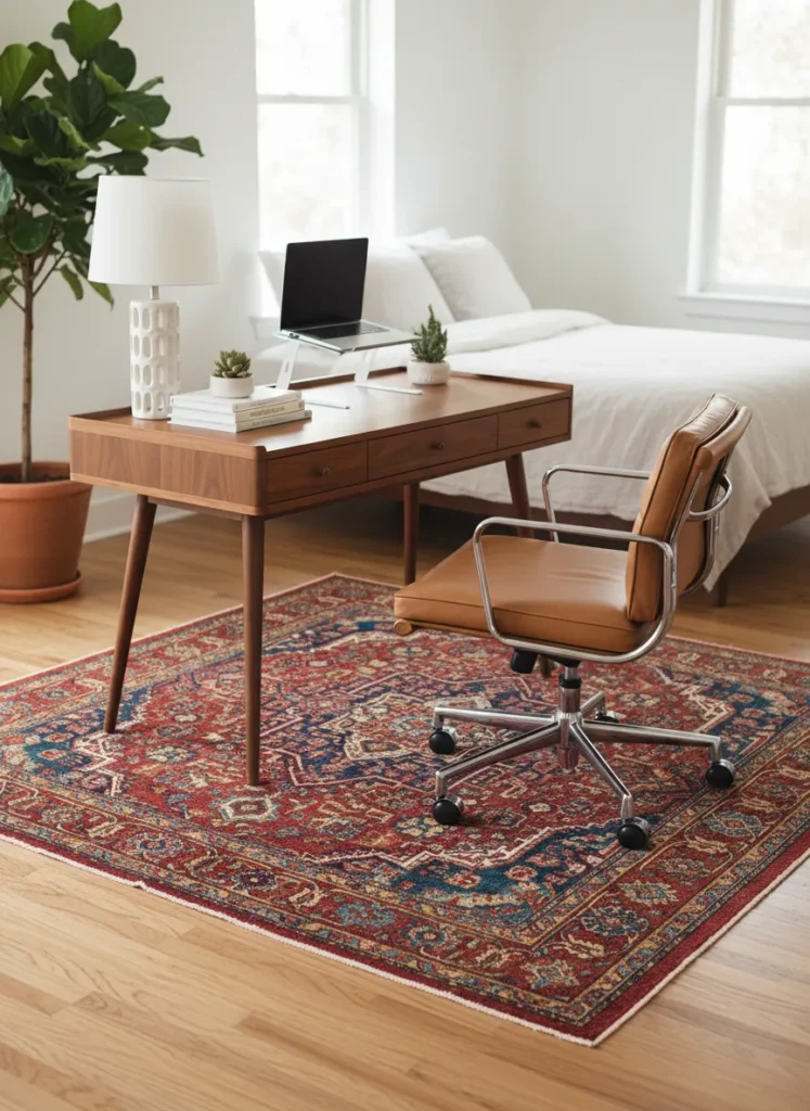 Rug Defined Office Area