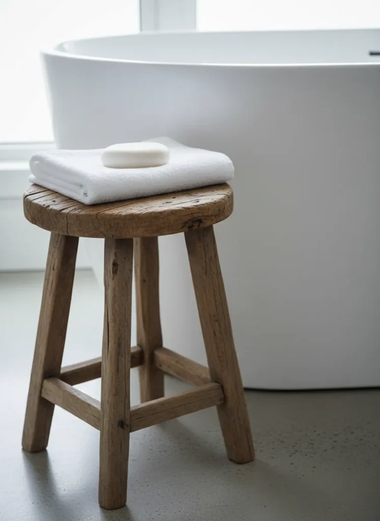 Rustic Reclaimed Wood Stool