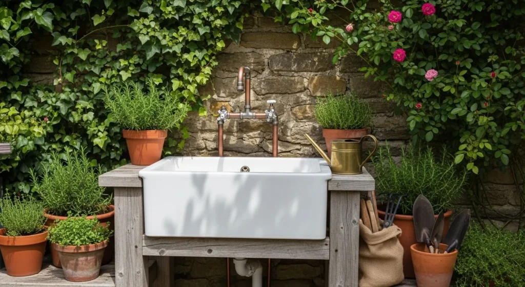 Salvaged Sink Garden Station
