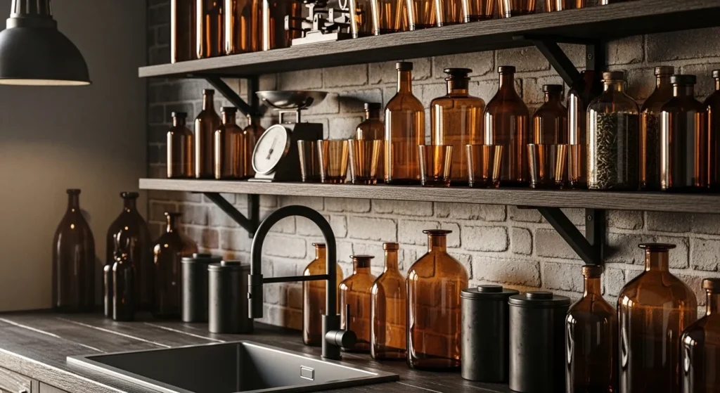 Showcasing Amber Glassware