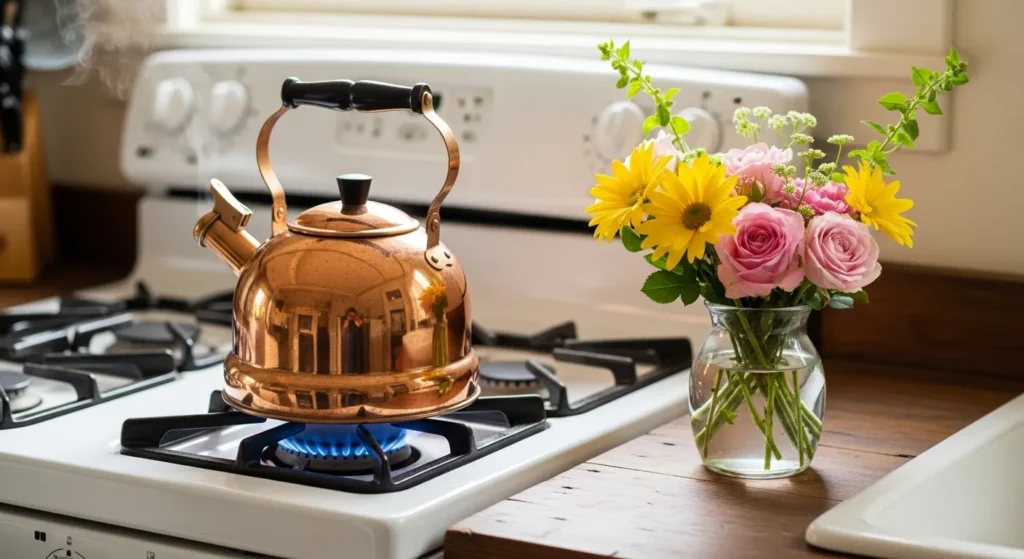 Style the Stove with a Vintage Copper Tea Kettle