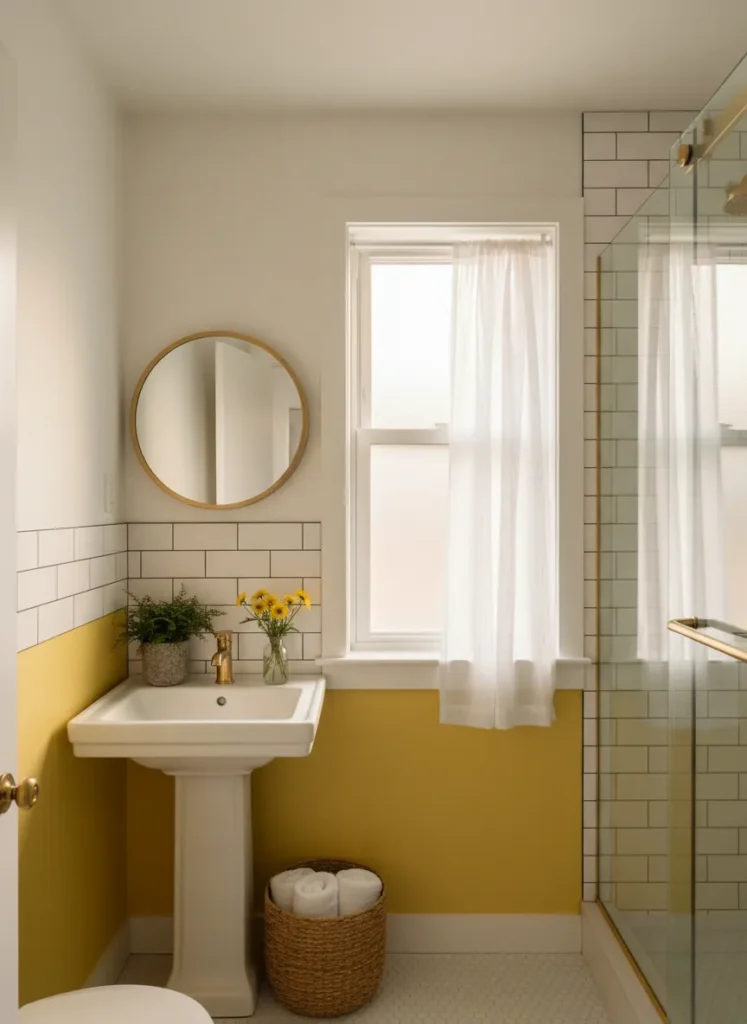 Sunny Yellow Paint Half Wall