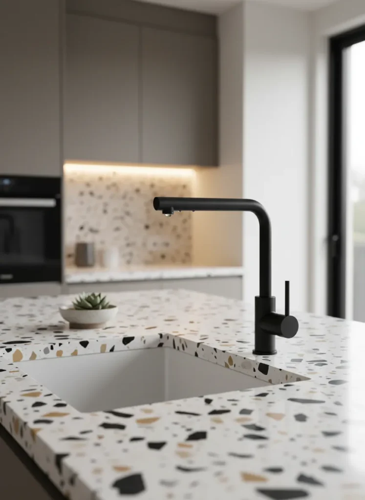 Terrazzo with Dark Speckles