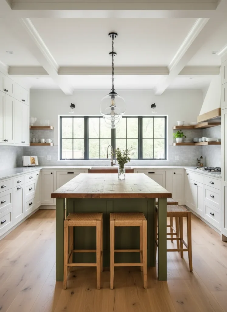 Two-Tone Olive Island