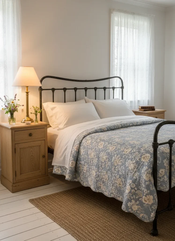 Vintage Cottage Charm with Powder Blue