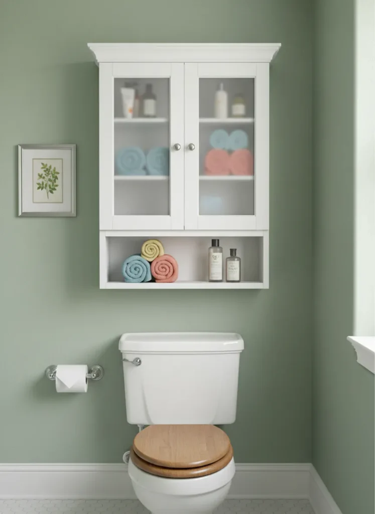 Wall-Mounted Cabinet with Glass Doors